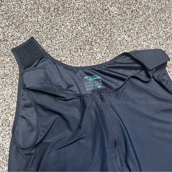 Size 4X Marena recovery post surgery short chest compression vest full Zip Black - Picture 5 of 6